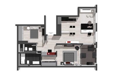 3D apartment floor-plan gallery