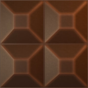 Foster EnduraWall 3D Wall Panel, 12-Pack, 19.625"Wx19.625"H, Aged Metallic Rust