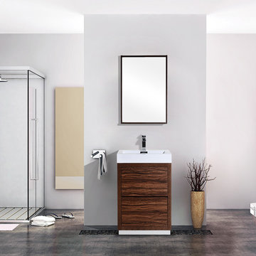 Lavanity Bliss 24" Walnut Floor Mount Modern Bathroom Vanity--FMB24WNT--$399