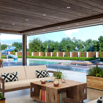 Sunroom/Patio Enclosure- Panels Open