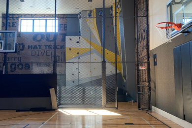 Climbing Wall in a Home Sports Court