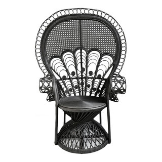 Black peacock chair hot sale