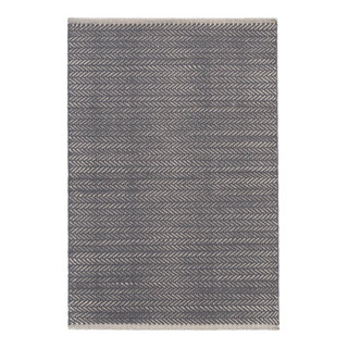 Herringbone Shale Woven Cotton Rug - Transitional - Area Rugs - by ...