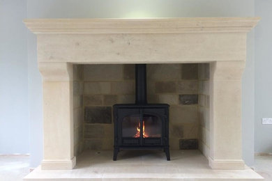 Bath limestone fireplace