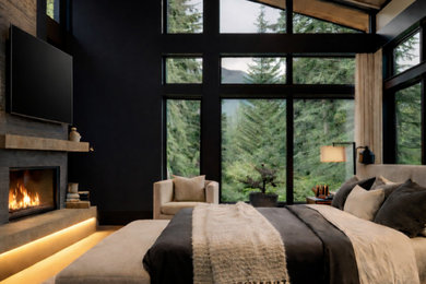 Bedroom - modern bedroom idea in Salt Lake City