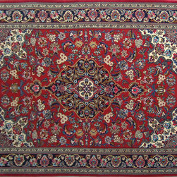 Persian Qum rug 4'6 X 6'9 - Area Rugs
