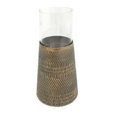 Sagebrook Home Gold Metal Hurricane Candle Holder Tealight
