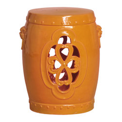 Orange Clover Garden Stool - Home Decor