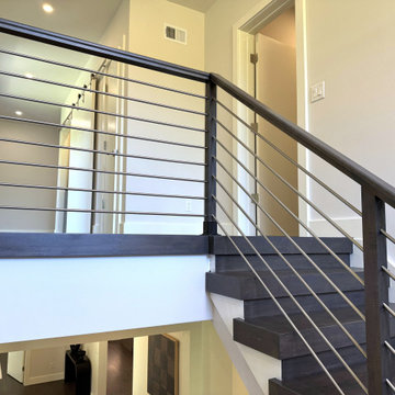 Project #137 | Maple Staircase with Stainless Steel Railing
