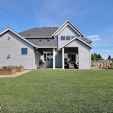 Rear Elevation - The Brahmin - 2 Story Transitional