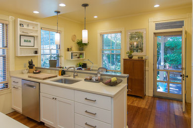 Transitional kitchen photo in Boston