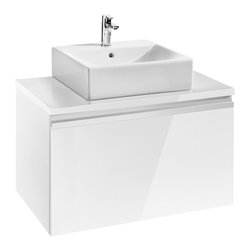 Mueble de ba&ntilde;o blanco brillo Heima | ROCA - Bathroom Cabinets