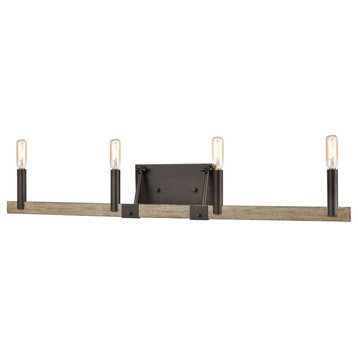 Transitions 32" Wide 4-Light Vanity Light, Oil Rubbed Bronze
