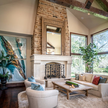 Sugar Land Transitional Chateau With Relaxed Rustic Charm