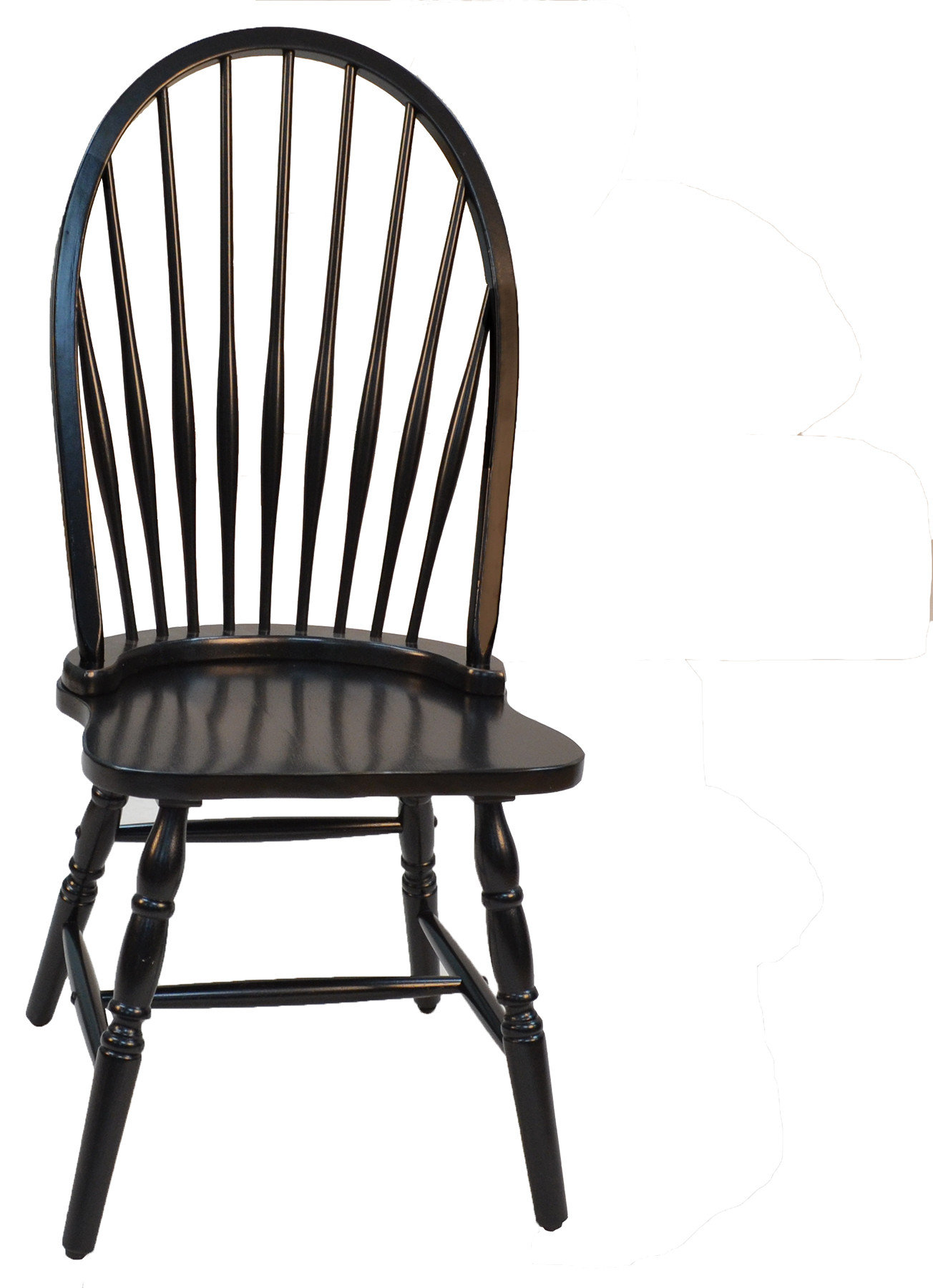 Windsor Dining Chair, Antique Black