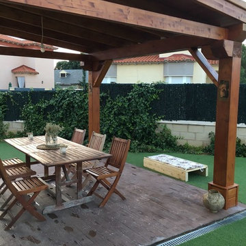 Porche lujo , rustico con trasferencia de imagenes