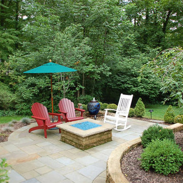 Sandstone Patio and Sandstone Retaining Wall