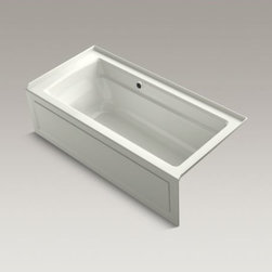 KOHLER - KOHLER Archer(R) 66" x 32" alcove bath with Bask(TM) heated surface, integral ap - Bathtubs