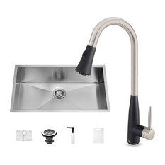 VIGO All-in-One 30-inch Stainless Steel Undermount Kitchen Sink and Milburn Stai