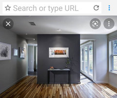 Gray walls black trim