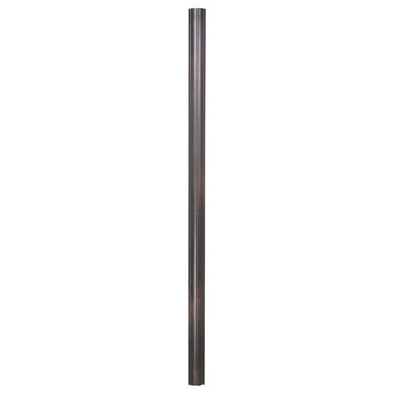7' Fluted Aluminum Direct Burial Post, Hand Rubbed Bronze