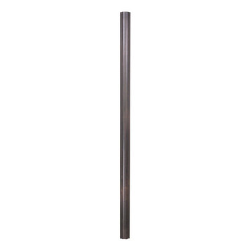 7' Fluted Aluminum Direct Burial Post, Hand Rubbed Bronze