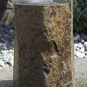 Polished Bird Bath Basalt Fountain Kit