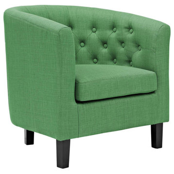 Zoey Kelly Green Upholstered Fabric Armchair