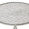 Glam Silver Aluminum Metal Accent Table 67417