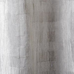 Modern Shimmer Drapery in Silver - Drapery Fabric