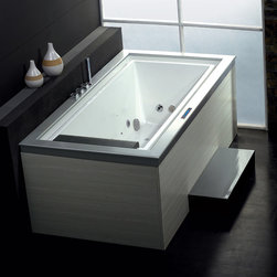 75" x 40" ARIEL AM146JDTSZ LEFT PLATINUM WHIRLPOOL BATHTUB & OZONE DISINFECTING - Bathtubs