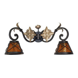 SC-151 Custom Bathroom Iron and Mica Vanity Lights - Bathroom Vanity Lighting