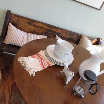 Banquette Seating with Antique Church Pew (Deacon's Bench)