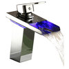 Led Color Changing Vessel Sink Waterfall Faucet