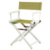 18" Director's Chair With White Frame, Olive Canvas
