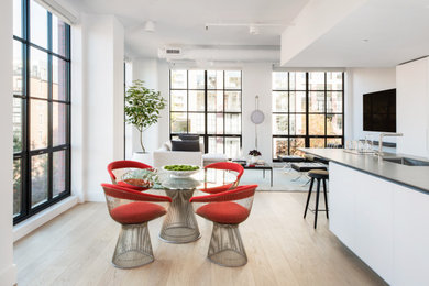 Example of a trendy dining room design in DC Metro