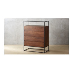 Crawford Tall Glass Top Chest | CB2 - Bedroom Furniture