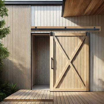Exterior Sliding Barn Door Hardware,Heavy Duty Box Rail