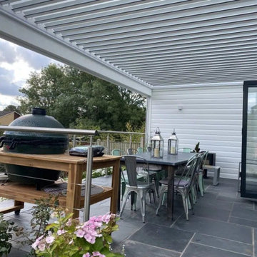 Louvered Roof Pergola With Led Lights In Falls Church, VA