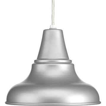 Progress District 1-Light Medium Hanging Lantern, Metallic Gray - P5535-82