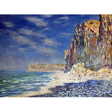 Claude Oscar Monet a Cliff Near Fecamp 21" x 28" Premium Canvas Print