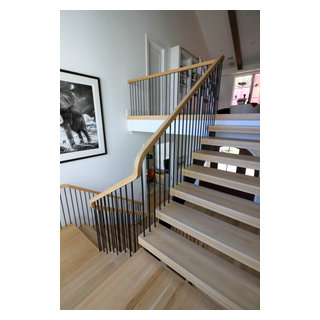 96_Dramatic cantilevered no-riser staircase, Bethesda, MD 20814 ...