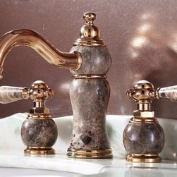 Saint-Denis WideSpread Rose Gold Bathroom Sink Faucet - Bathroom Sink Faucets