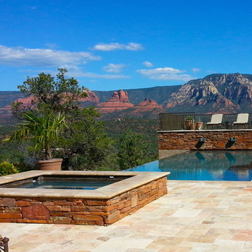 Sedona Contemporary Negative Edge Pool with Cover