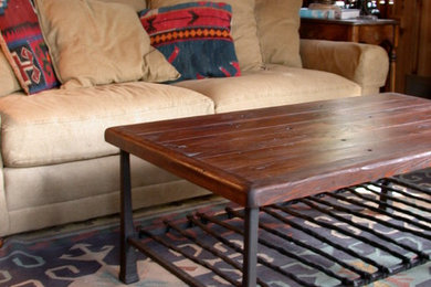 Inspiration for a rustic living room remodel in Little Rock