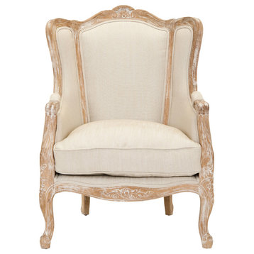 Safavieh Fallon Linen Wing Chair