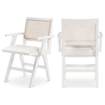 Abby Chair, White, White Finish, Arm Chair