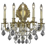 Elegant Lighting - Elegant Lighting Monarch 5-Light Wall Sconce, French Gold, Royal Cut, Clear - Product Style: Traditional