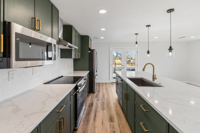 Minimalist kitchen photo in Denver
