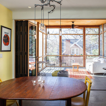 A Screened Porch Addition that expands the interior spaces